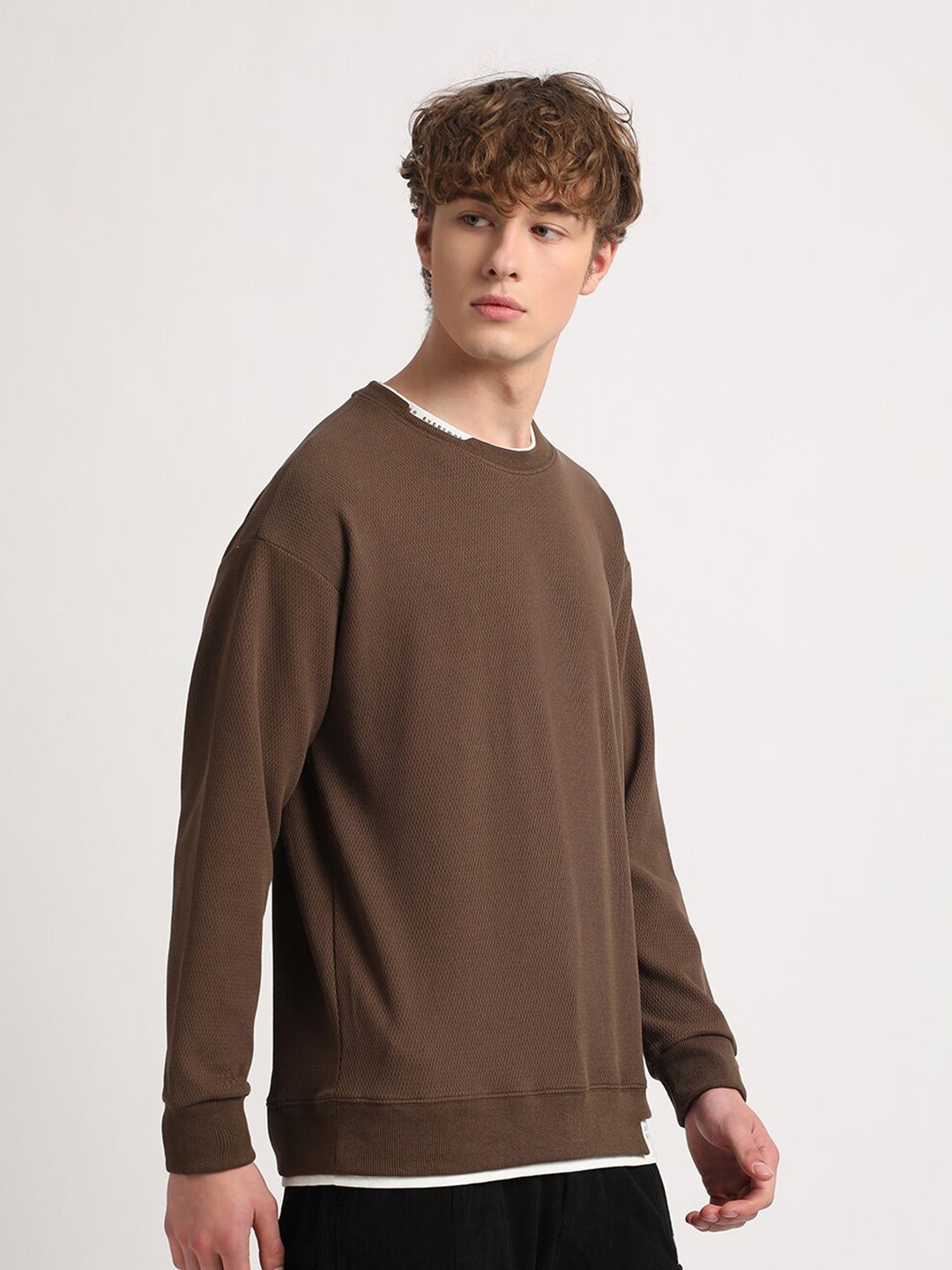 THE BEAR HOUSE Round Neck Long Sleeves Relaxed Fit T-shirt