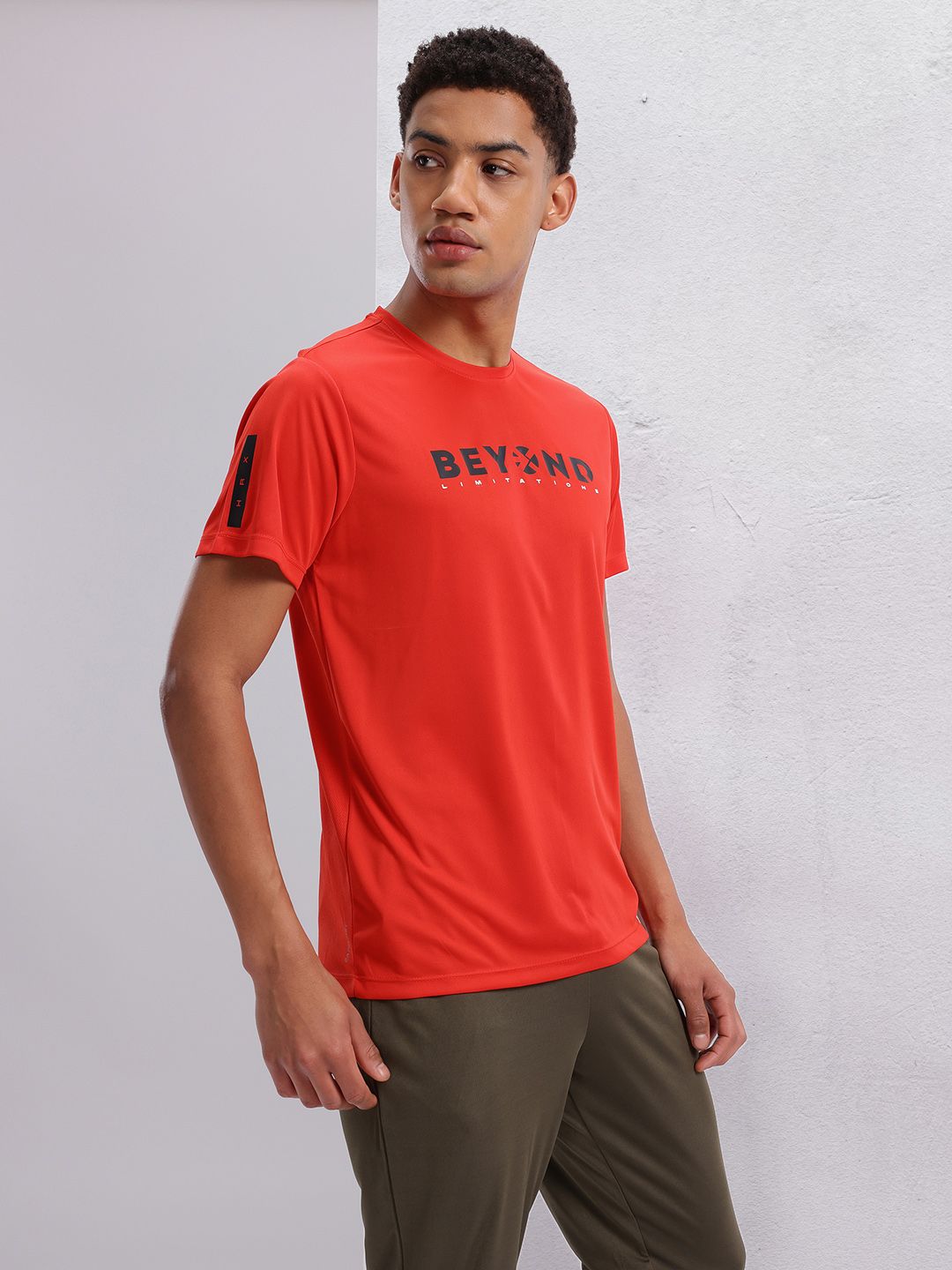HRX by Hrithik Roshan Rapid-Dry Typography Print T-shirt