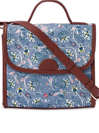 TEAL BY CHUMBAK Floral Printed Satchel