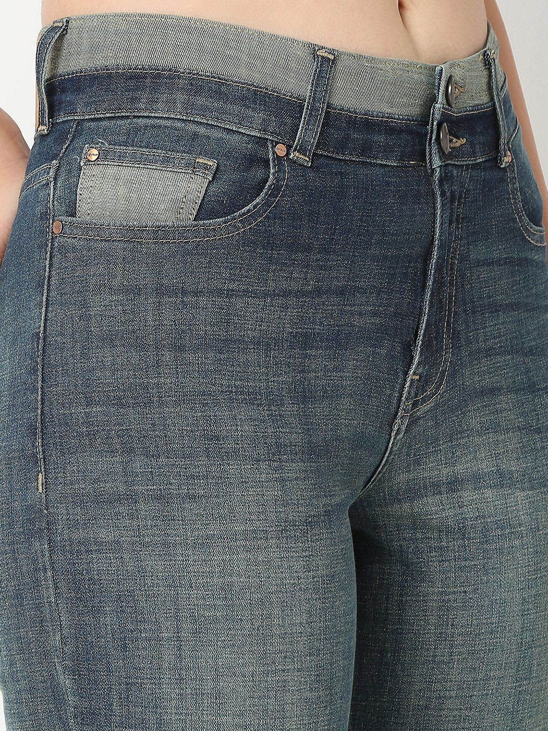 SPYKAR Women Slim Fit Mid-Rise Light Fade Jeans