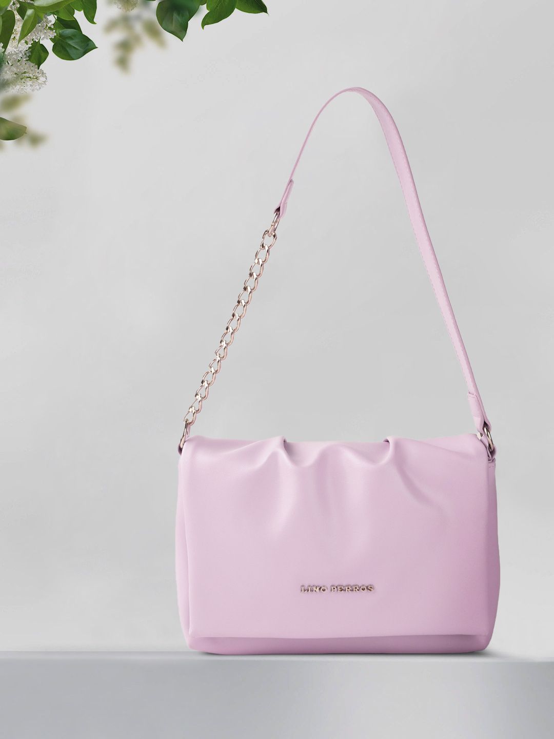 Lino Perros Women Lavender Solid Structured Sling Bag