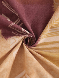 Moda Rapido X KLOTTHE Beige & Warna Peach Geometrik 400 TC Cadar Tempat Tidur Single dengan 1 Sarung Bantal