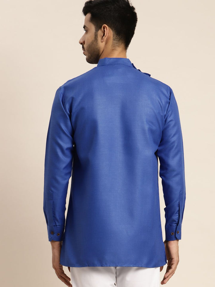 Anug by SOJANYA Men Blue Solid Kurta