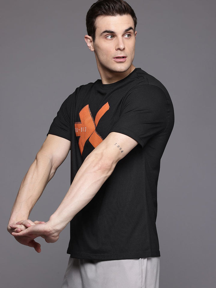 HRX by Hrithik Roshan Couple Collection Brand Logo Print Training T-shirt
