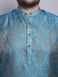 SOJANYA PLUS Ethnic Motifs Woven Design Kurta With Pyjamas & Nehru Jacket