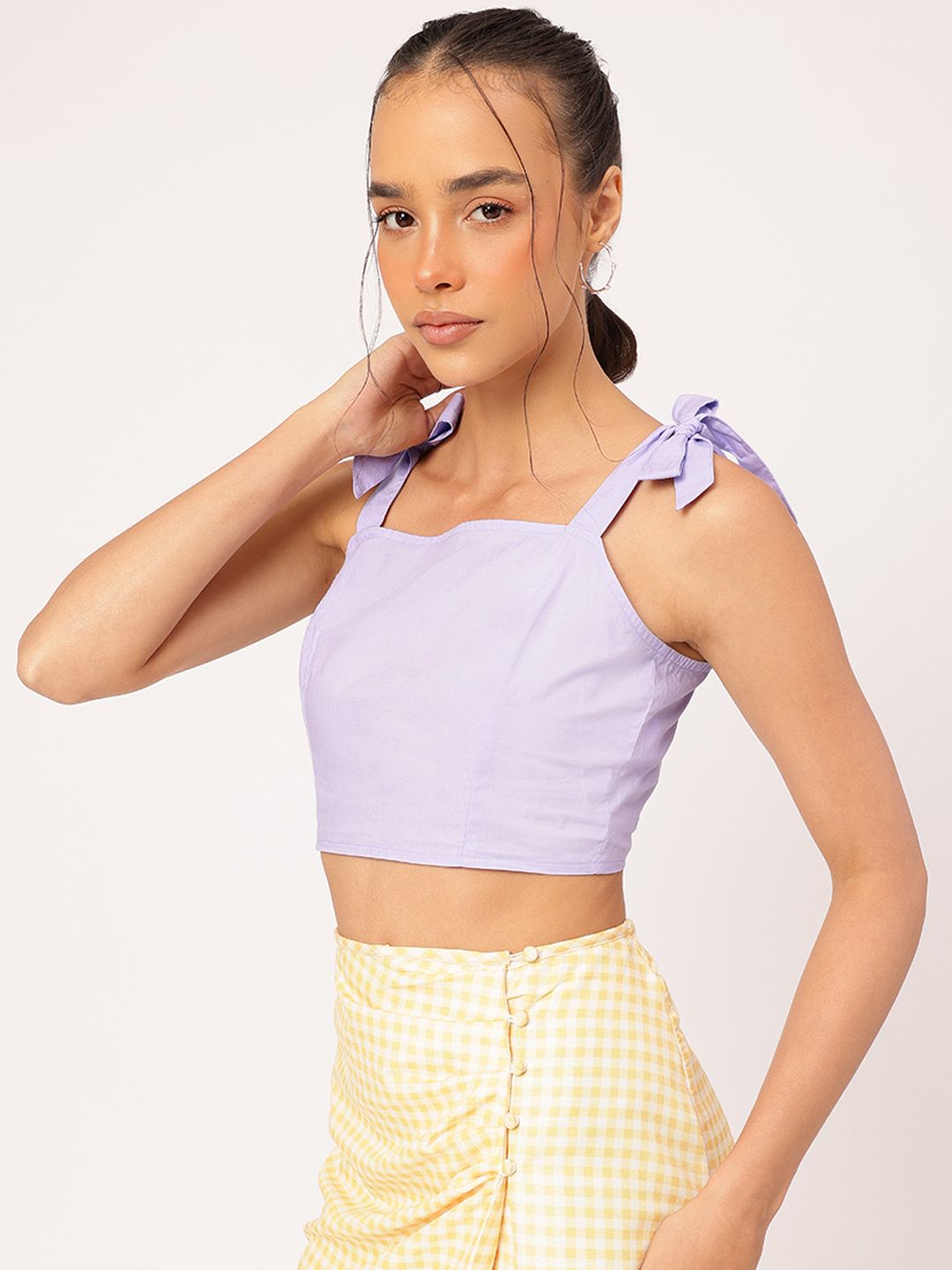 DressBerry Smocked Strappy Crop Top
