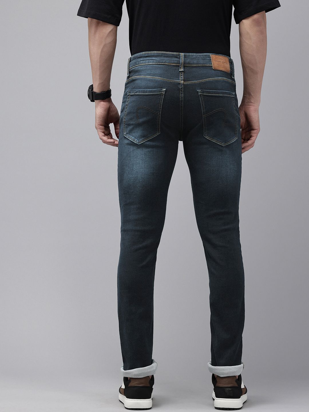 SPYKAR Men Skinny Slim Fit Low-Rise Light Fade Stretchable Jeans
