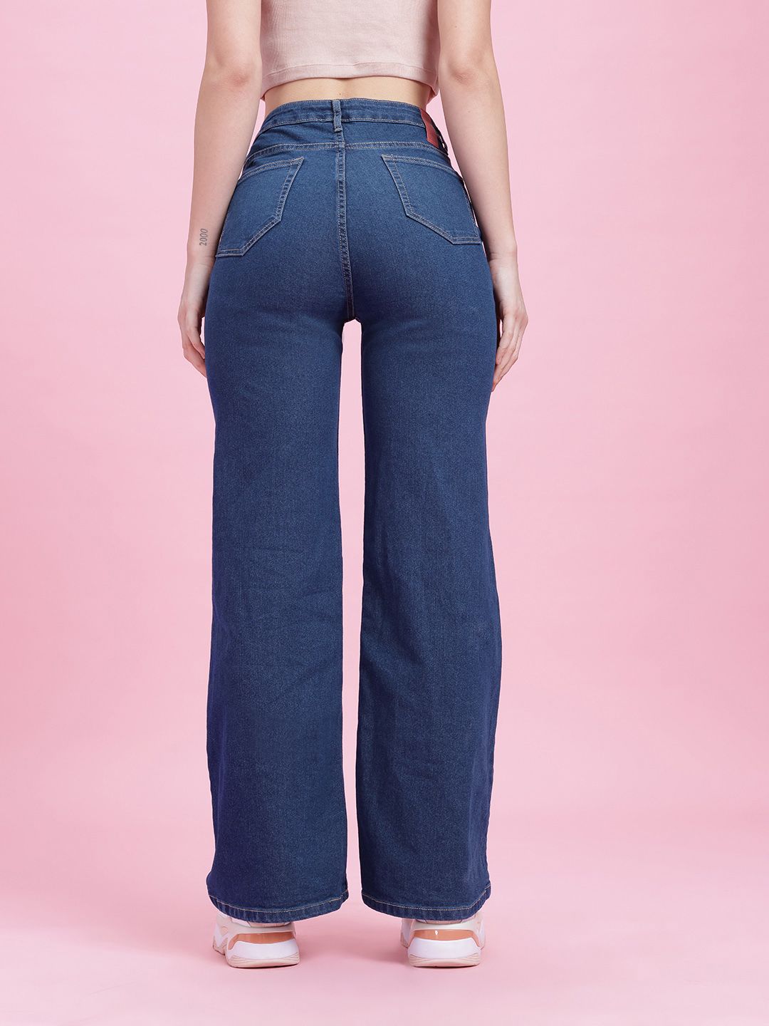DressBerry Women Wide Leg Stretchable Jeans