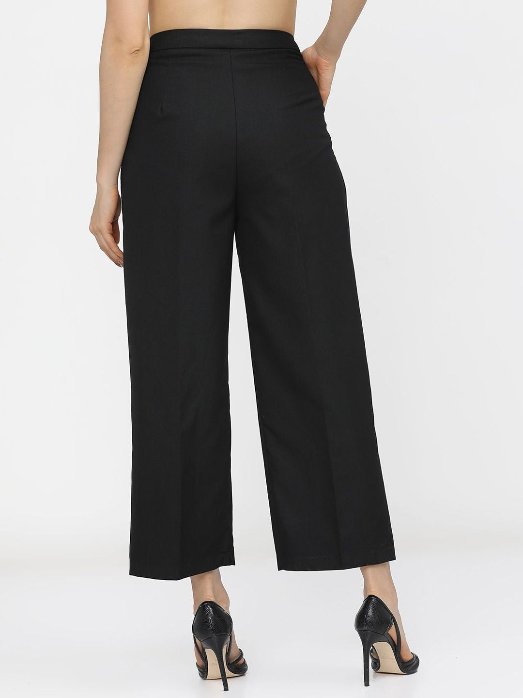 Tokyo Talkies Women Flared Pleated Trousers