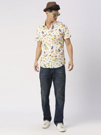 Being Human Men Slim Fit Floral Printed Opaque Casual Shirt