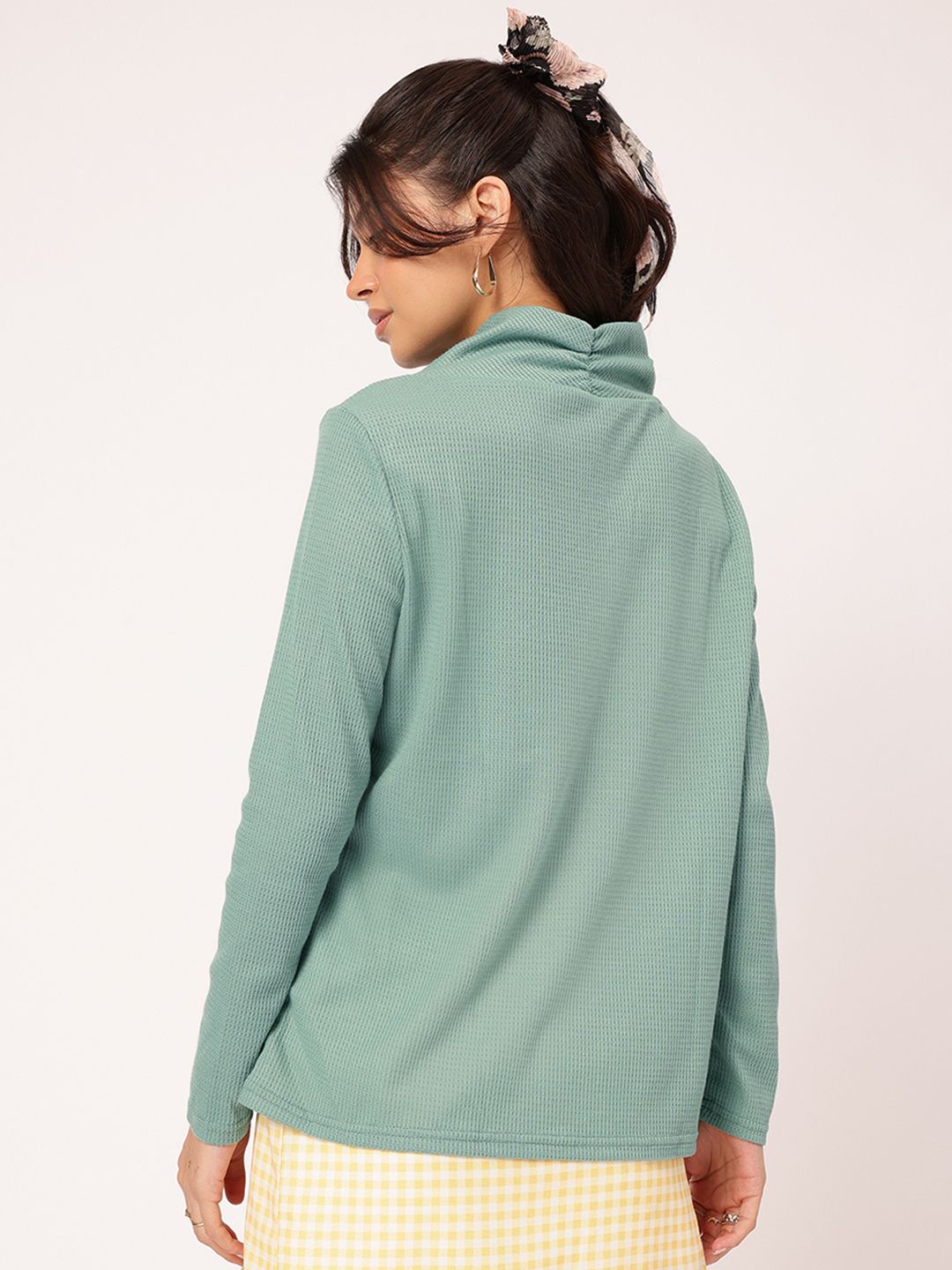 DressBerry Sage Whisper Button-Over Knit Top