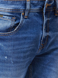 SPYKAR Men Skinny Fit Low-Rise Mildly Distressed Heavy Fade Jeans
