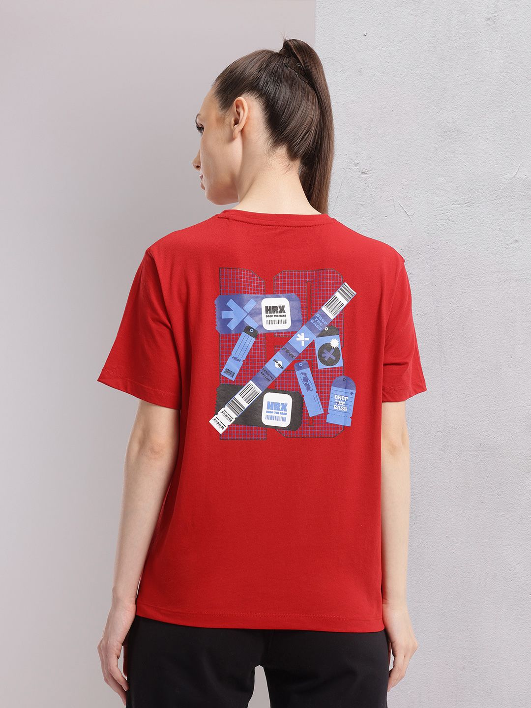 HRX by Hrithik Roshan Printed Drop-Shoulder Sleeves Relaxed Lifestyle T-shirt