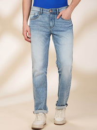 Being Human Men Straight Fit Mid-Rise Heavy Fade Stretchable Jeans