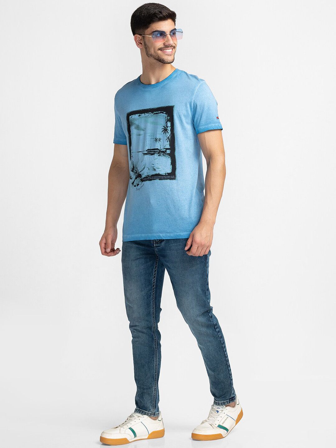 Being Human Men Mid-Rise Light Fade Clean Look Jeans
