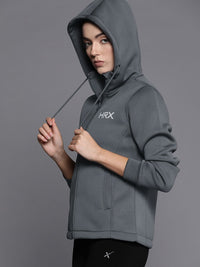 HRX by Hrithik Roshan Reflective Strip Rapid-Dry Hooded Training Jacket