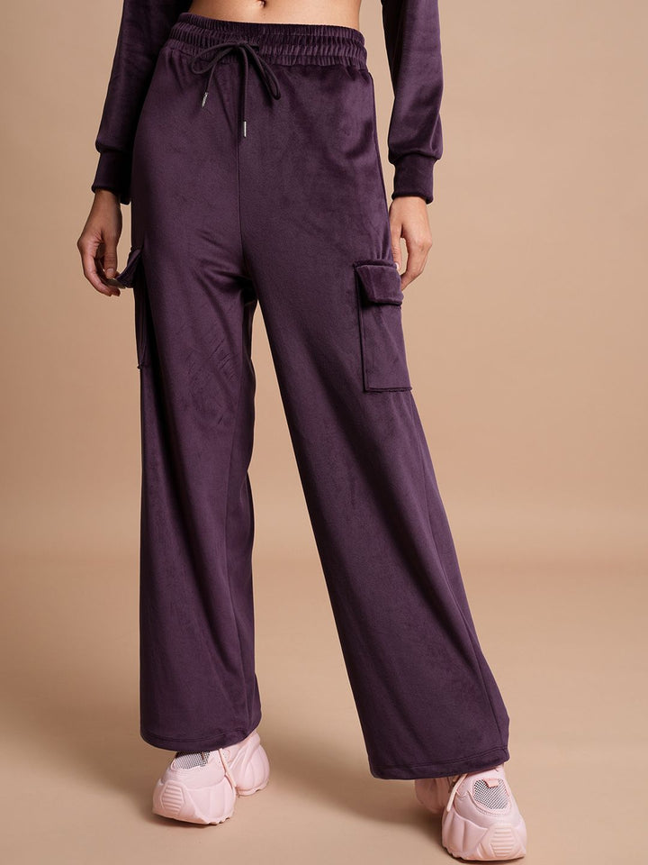 Tokyo Talkies Crop Hooded Sweatshirt with Wide Leg Cargo Pants