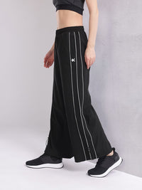 HRX by Hrithik Roshan Women Contrast Piping Rapid-Dry Flared Training Track Pants