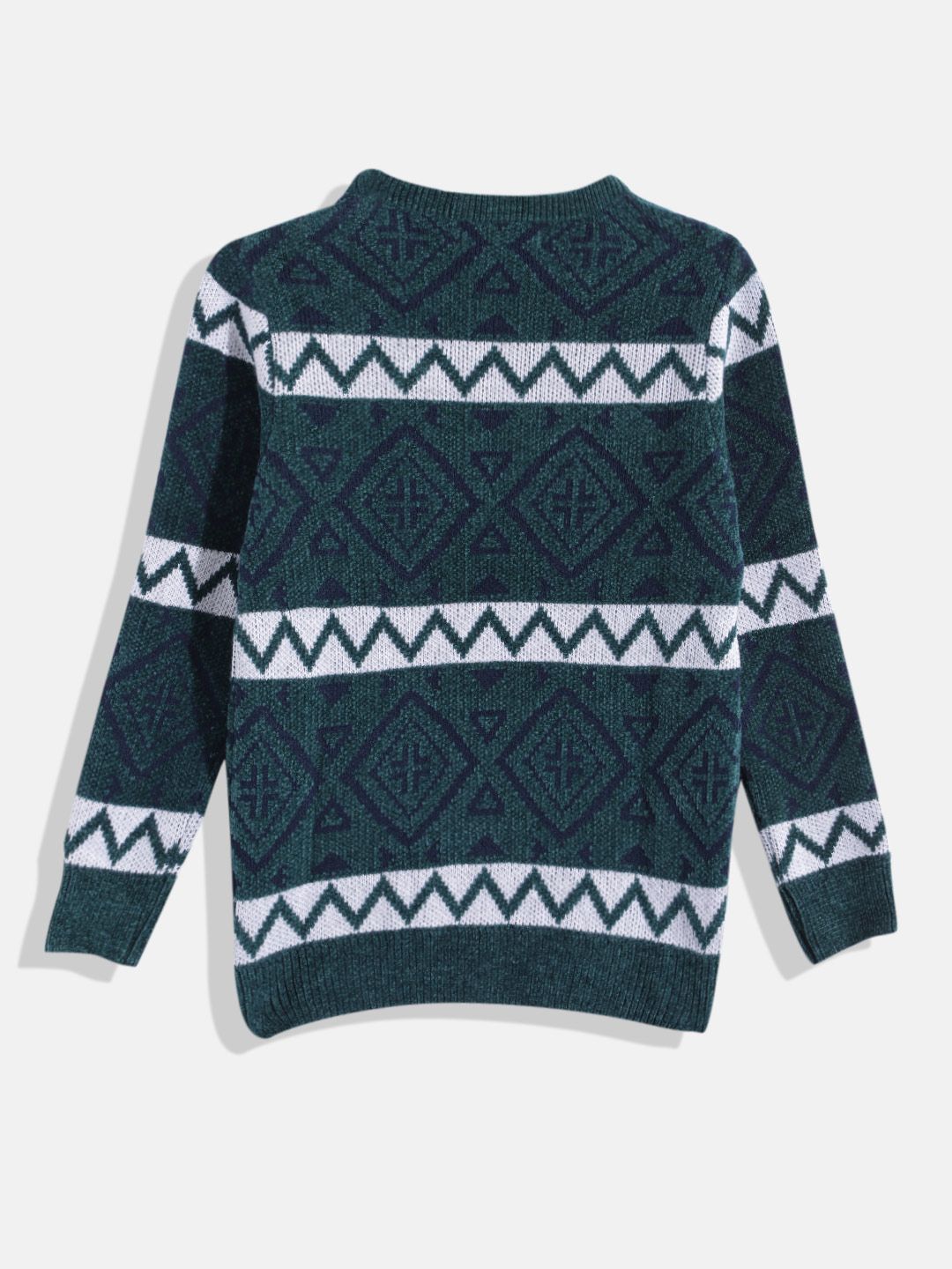 Monte Carlo Boys Geometric Design Woollen Pullover