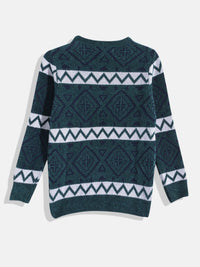 Monte Carlo Boys Geometric Design Woollen Pullover