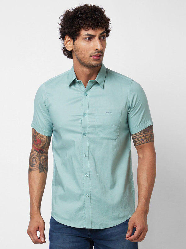 SPYKAR Short Sleeves Cotton Casual Shirt