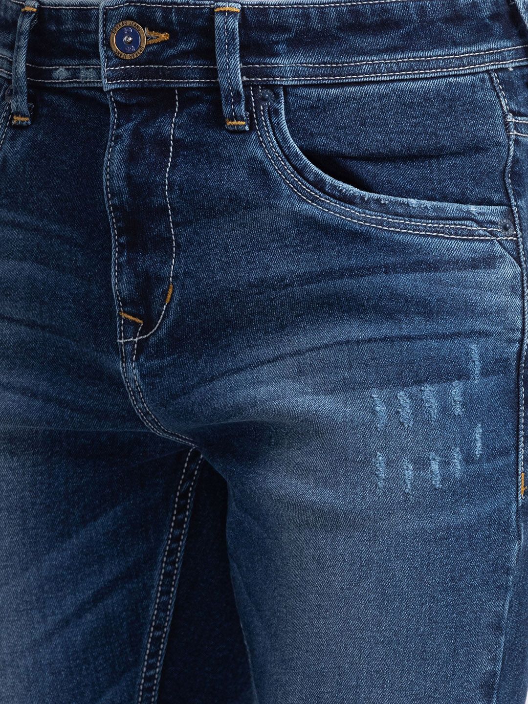 SPYKAR Men Kano Skinny Fit Mildly Distressed Light Fade Stretchable Jeans