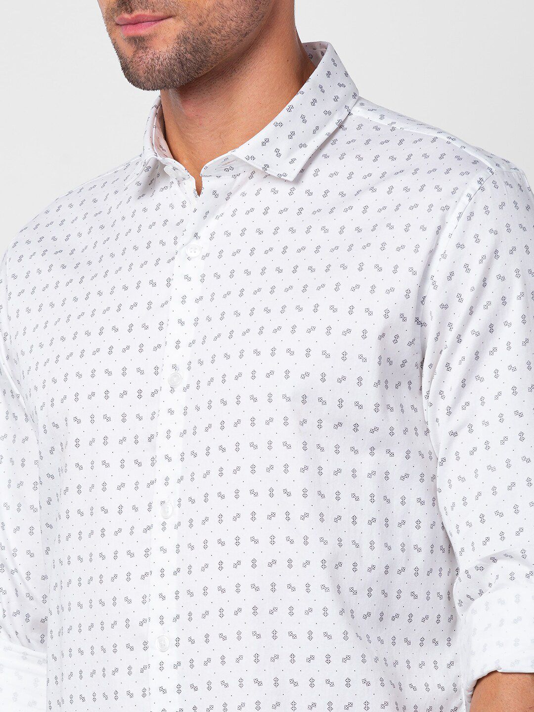 SPYKAR Men Cotton Slim Fit Printed Casual Shirt