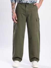 Bene Kleed Men Loose  Balloon Fit Cotton Cargo Trousers