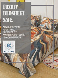 Moda Rapido X KLOTTHE Grey & Brown 400 TC King Bedsheet with 2 Pillow Covers