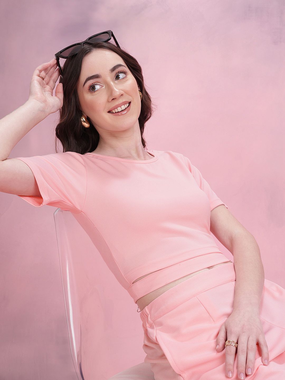 DressBerry Cut-out Detail Top with Shorts Co-Ord Set