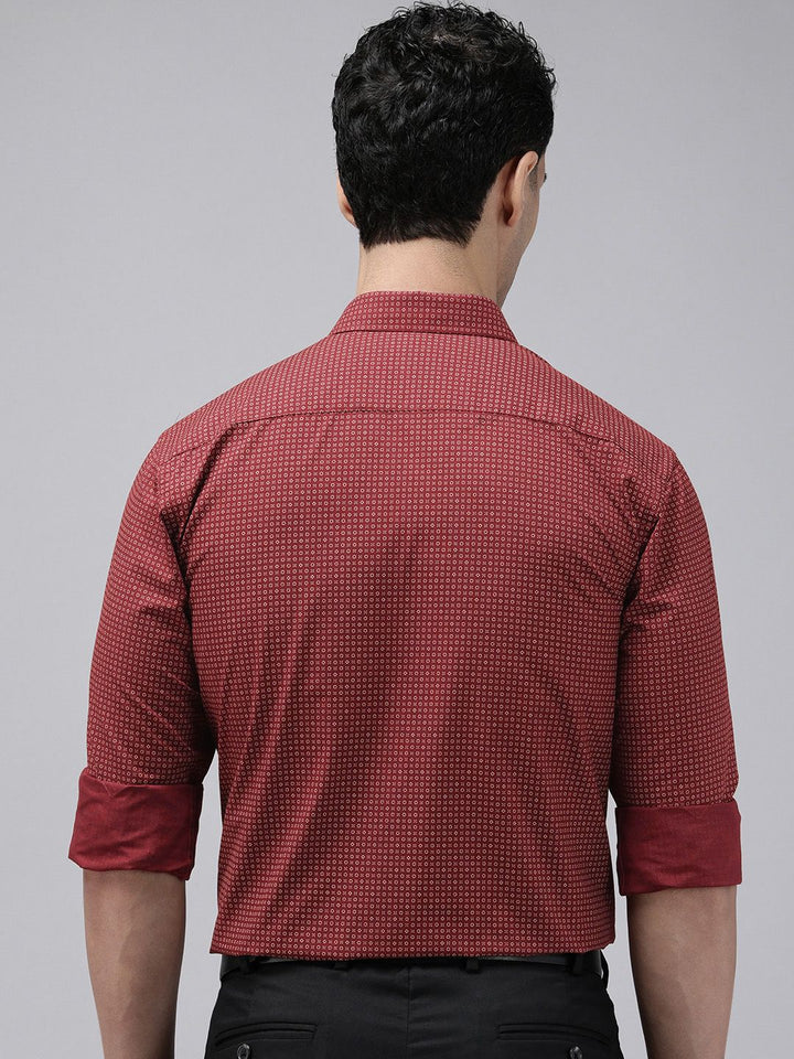 Park Avenue Slim Fit Opaque Micro Ditsy Printed Formal Shirt