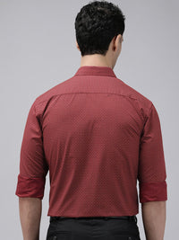 Park Avenue Slim Fit Opaque Micro Ditsy Printed Formal Shirt