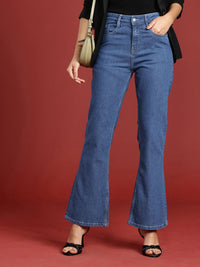 all about you Women Bootcut High-Rise Light Fade Stretchable Jeans