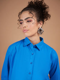 SASSAFRAS Spread Collar Opaque Back Placket Detail Casual Pure Cotton Shirt