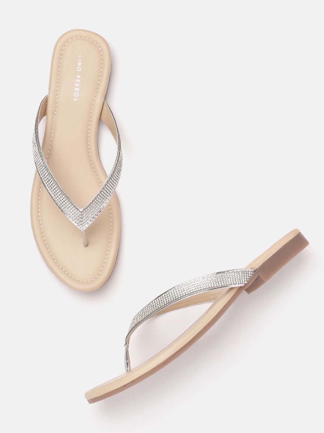 Lino Perros Women Embellished Open Toe Flats