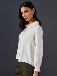 AND Shirt Collar Cuff Sleeve Top