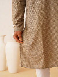 SOJANYA Embroidered Regular Thread Work Pure Cotton Kurta with Churidar