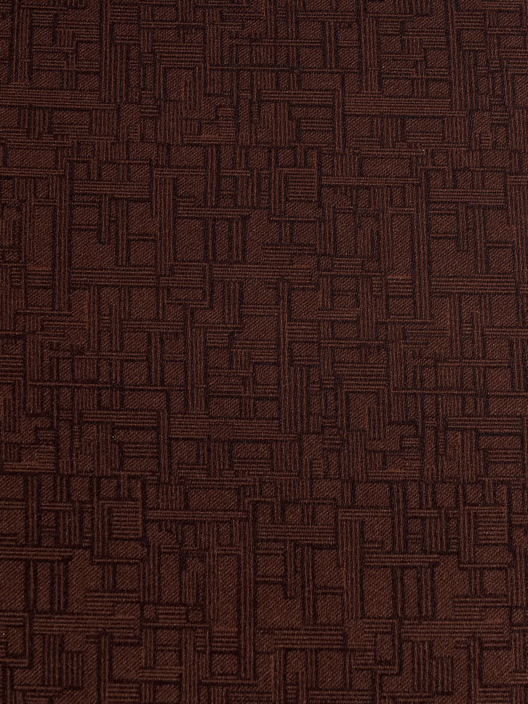Story@home Brown Printed 2 Seater Stretchable Sofa Cover With Arms