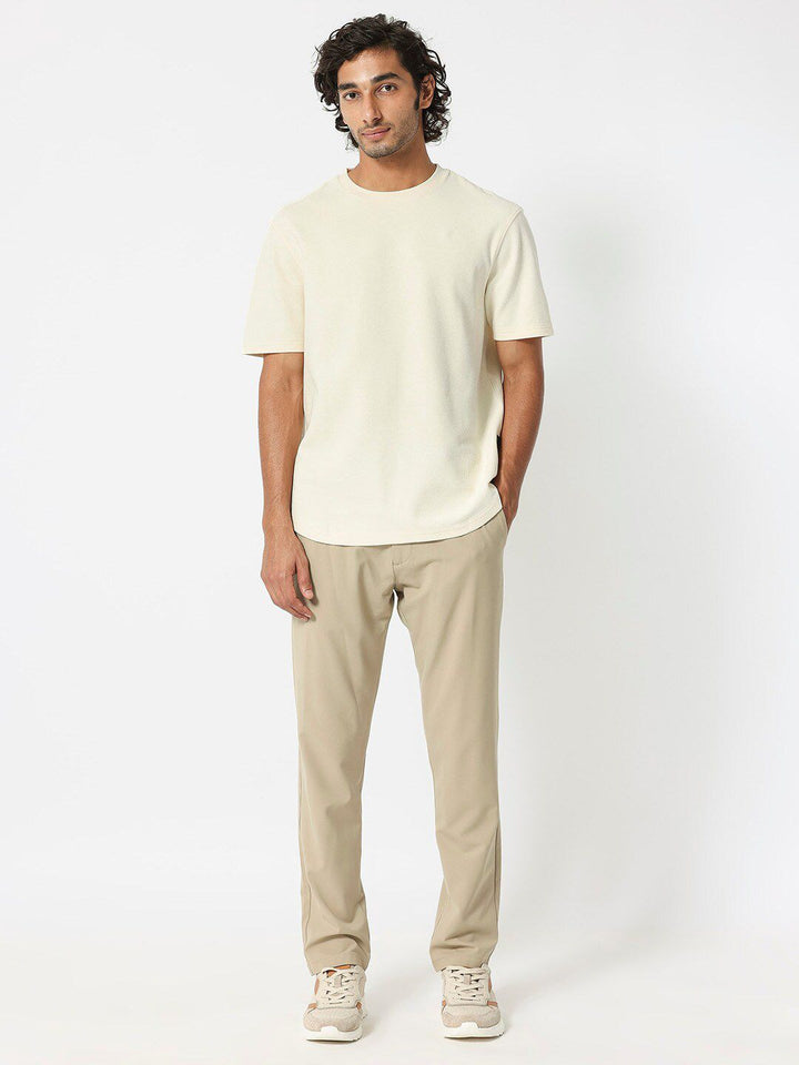 RARE RABBIT Men Buenos Round Neck Slim Fit Cotton T-Shirt