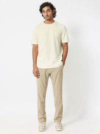 RARE RABBIT Men Buenos Round Neck Slim Fit Cotton T-Shirt