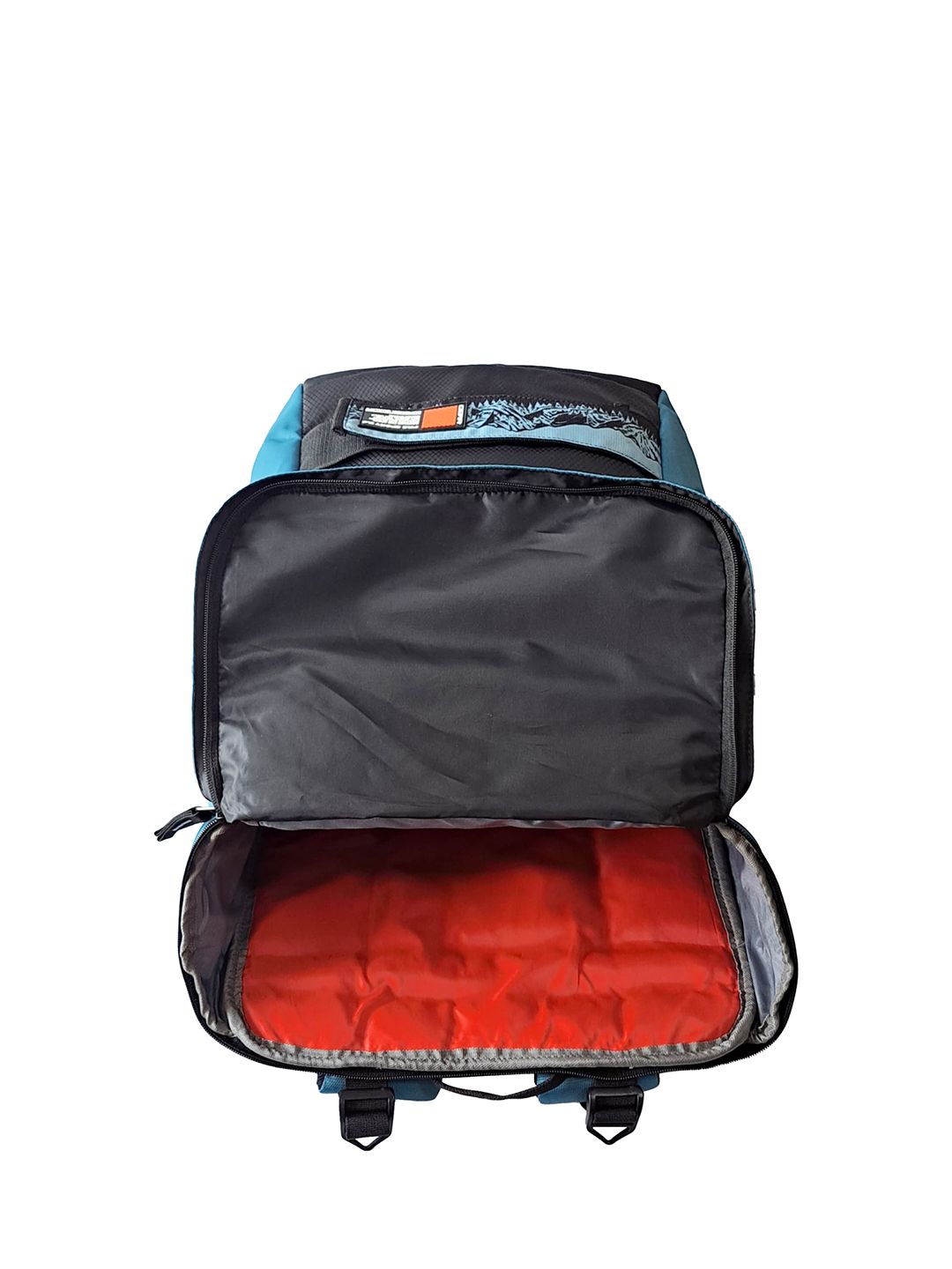 Gear Abstract Printed Black & Blue Rucksacks