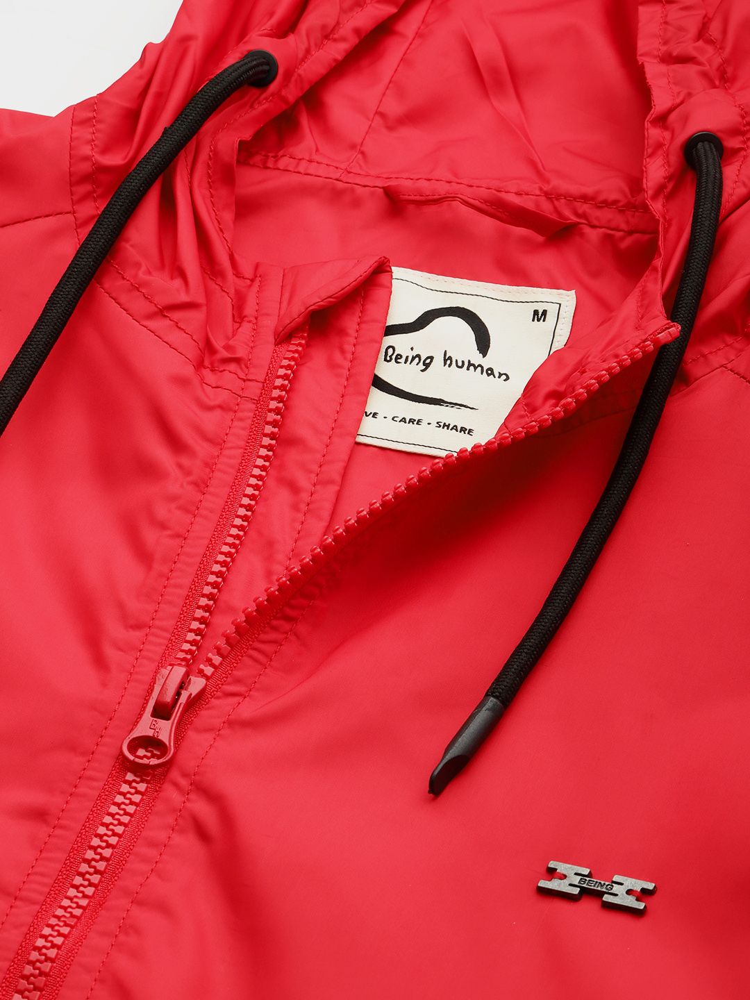 Being Human Windcheater Hooded Jacket with Ribbed Cuffs