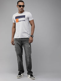 SPYKAR Men Typography Printed Pure Cotton Slim Fit T-shirt