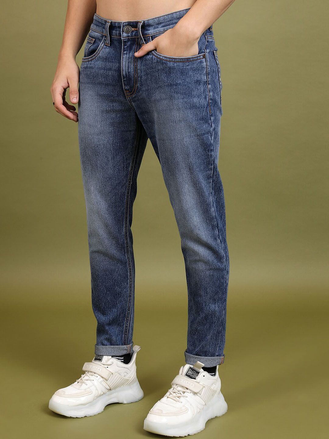 HIGHLANDER Men Mid Rise Slim Fit Stretchable Cotton Jeans
