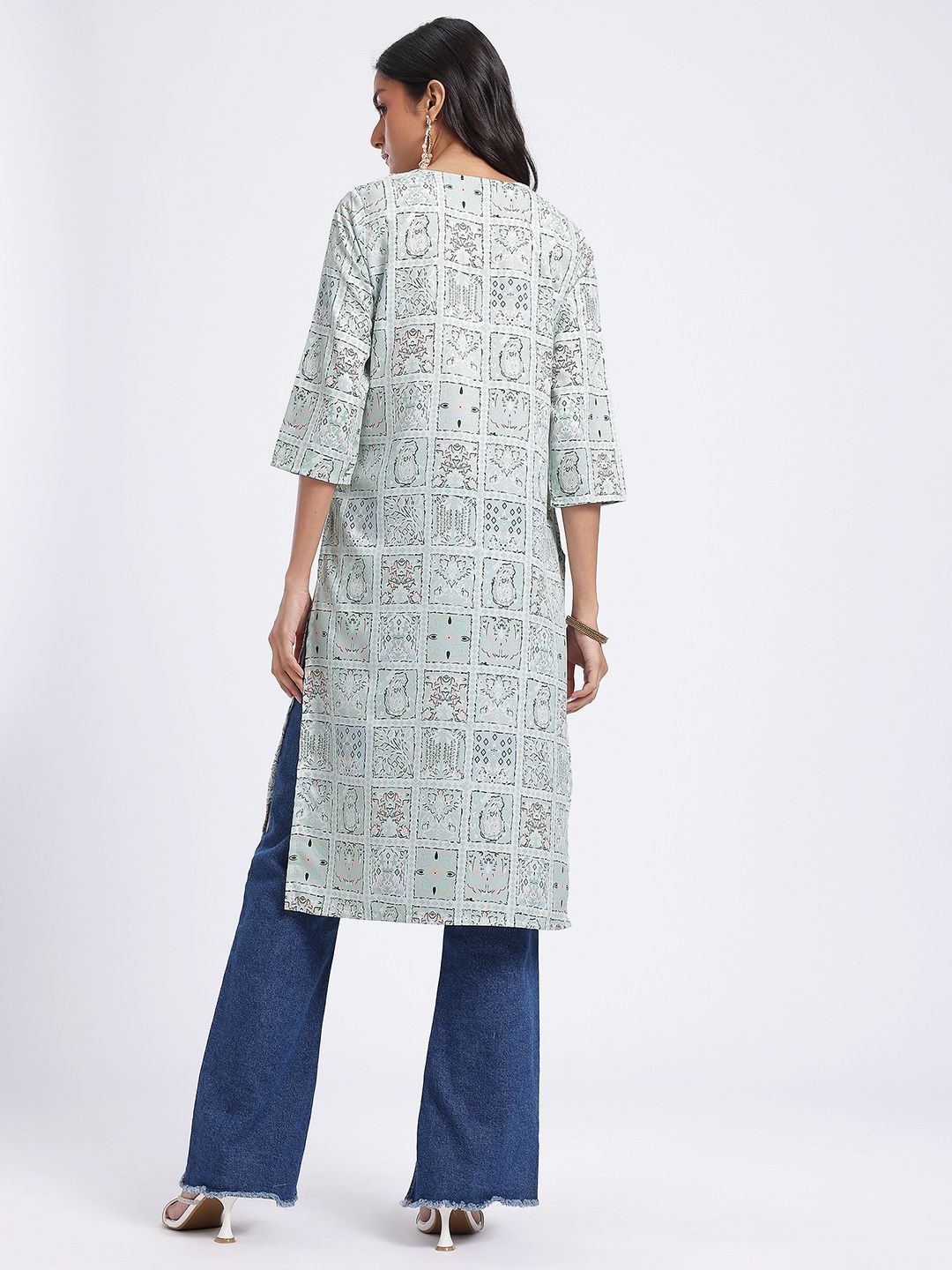 Anouk Printed Straight Kurta
