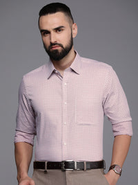 Raymond Slim Fit Self-Checked Pure Cotton Formal Shirt