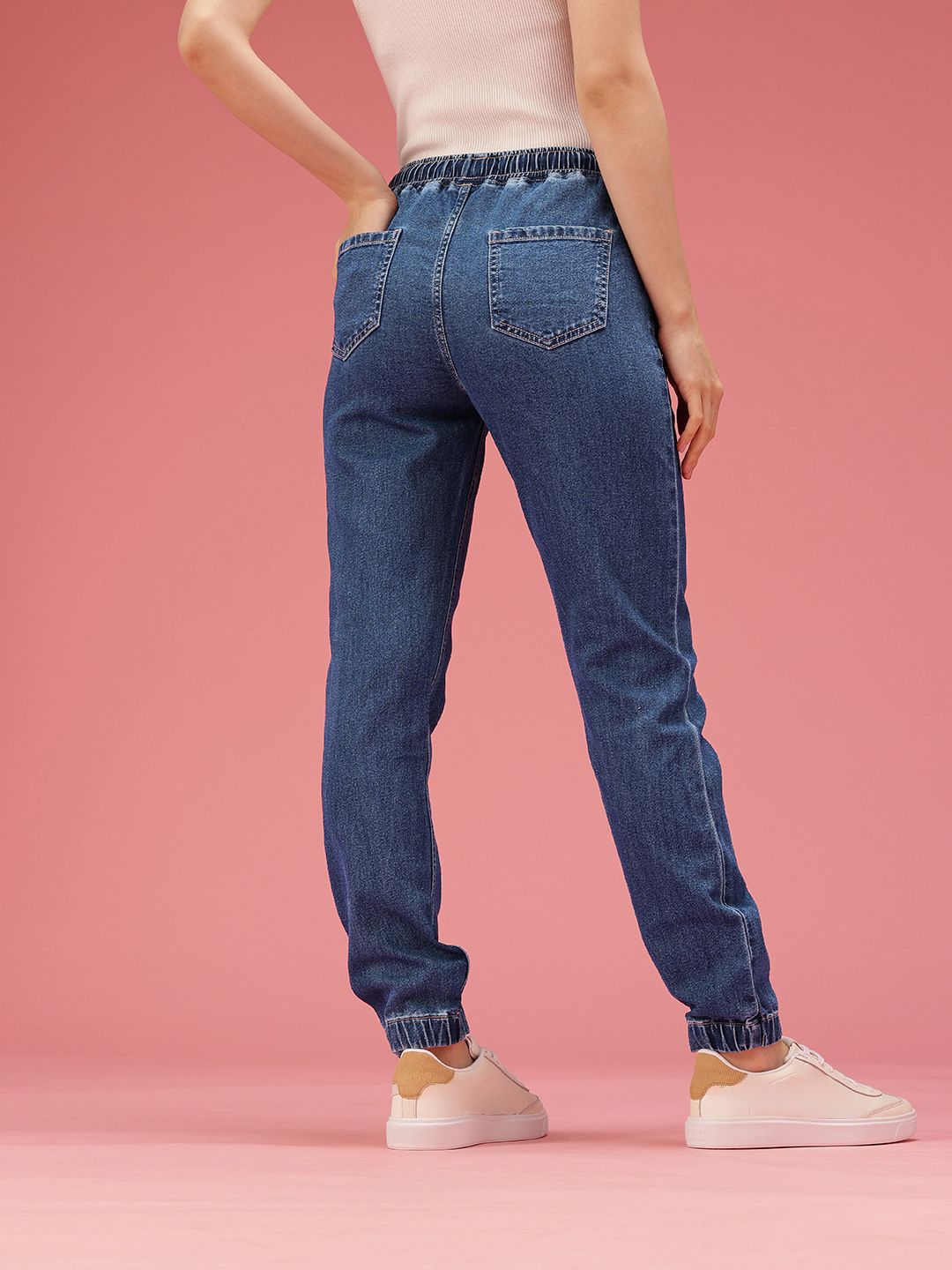 DressBerry Women High-Rise Light Fade Stretchable Jogger
