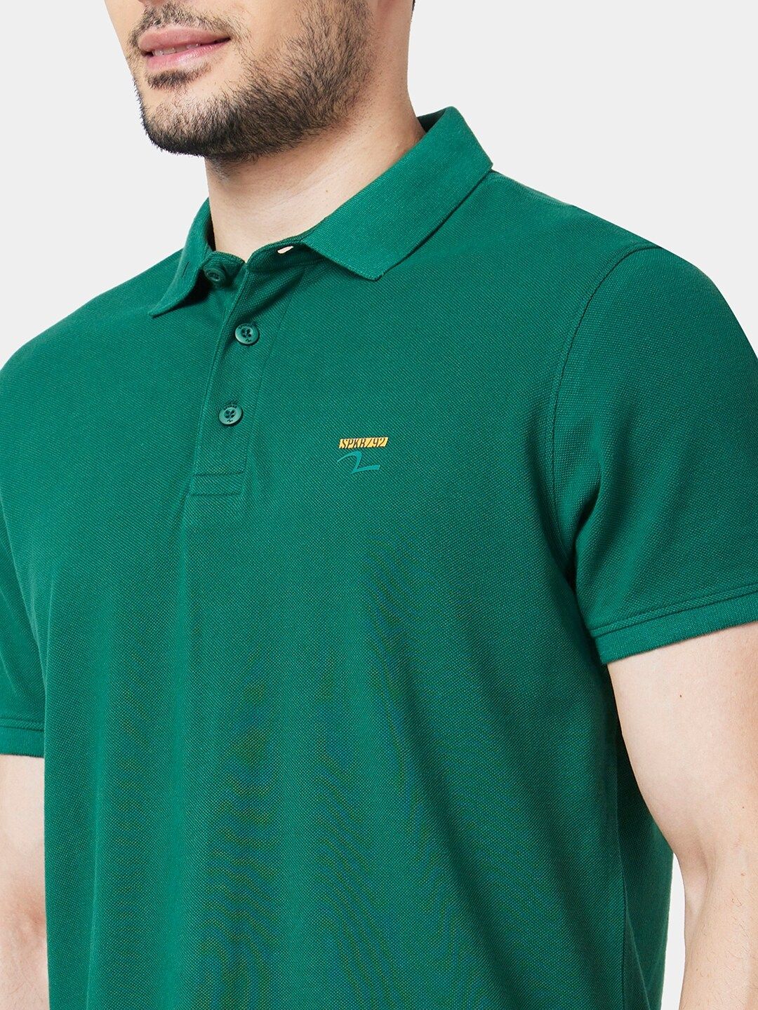 SPYKAR  Polo Collar Cotton T-Shirt