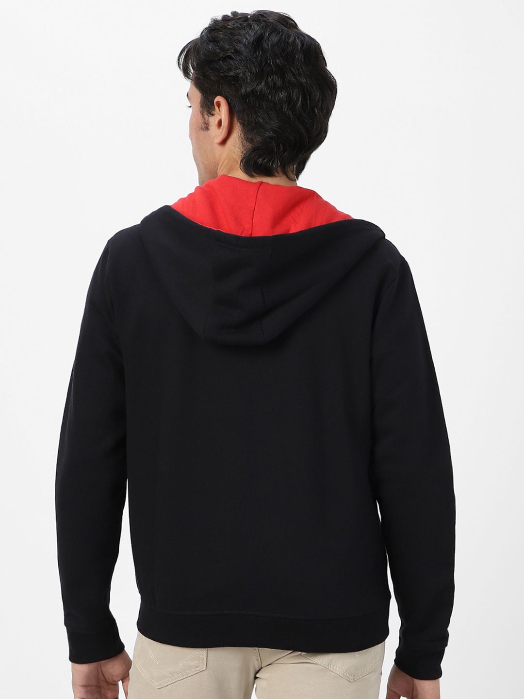 Urbano Fashion Men Solid Hooded Front-Open Sweatshirt
