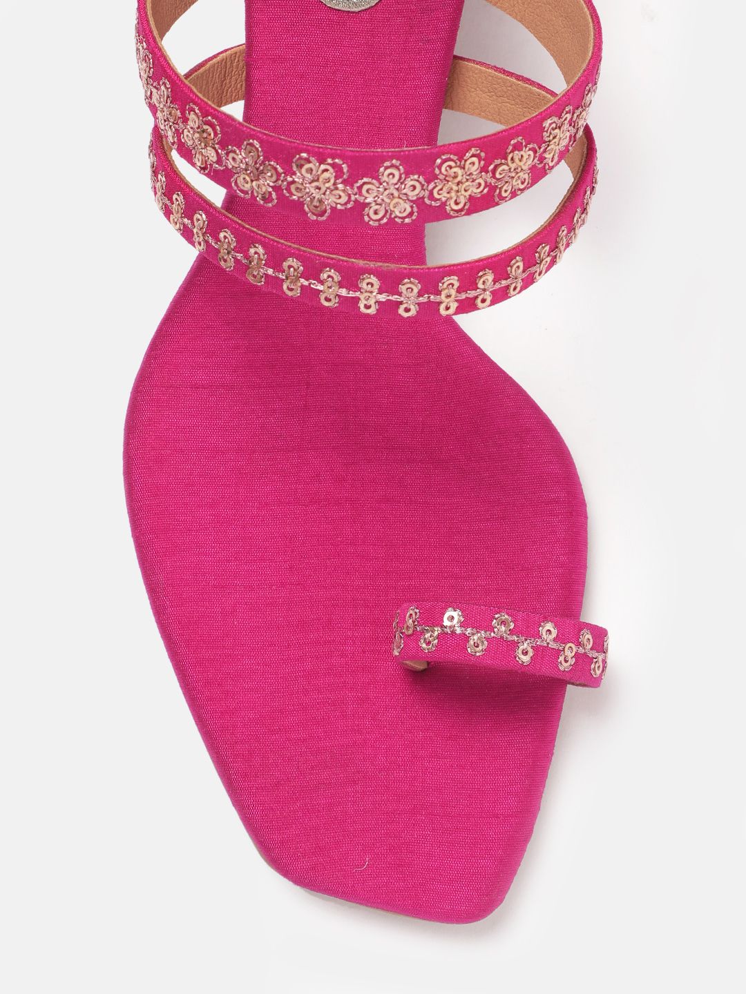 House of Pataudi Ethnic Embellished Block Heel